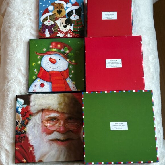 Seasonal Packaging (3) Round and Gem Stone (3) Square Christmas, Nesting Boxes - Picture 15 of 16